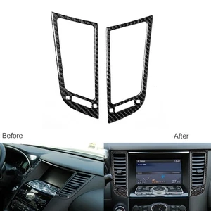 For Infiniti FX35 FX37 09-13 QX70 14-17 Carbon Fiber Console Air Vent Cover Trim - Picture 1 of 9