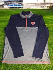 Chicago Bears Authentic NFL Apparel Fleece 1/4 Zip Pullover Sweater Herren XL - Bild 1 von 8