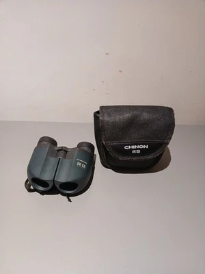 Vintage Chinon RB Zoom  Green Compact Binoculars 10-21 x 23 With Case - Image 1 of 4