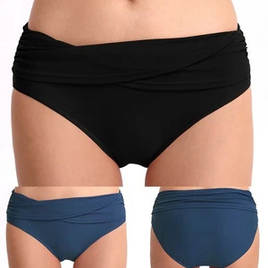 Flattering Full Coverage High Waisted Bikini Briefs for Women Swim Bottoms - Picture 1 of 22