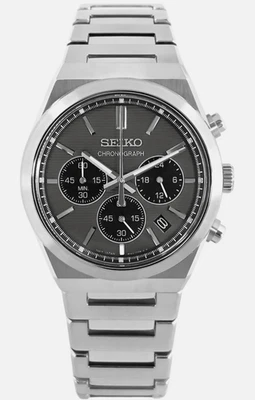 SEIKO SSB455 Grey Sapphire Quartz Silver Chronograph Analog watch MADE IN JAPAN - Image 1 of 4