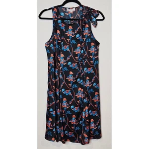 Thakoon Collective x RTR schwarz Gänseblümchen Kleid Blumen ärmellos Krawatte Ausschnitt Größe 8 - Bild 1 von 6