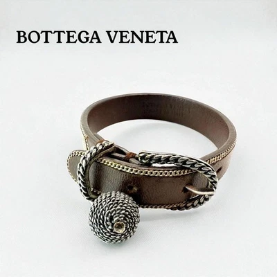 Auténtico brazalete cinturón cuero marrón BOTTEGA VENETA Foto 1 de 4