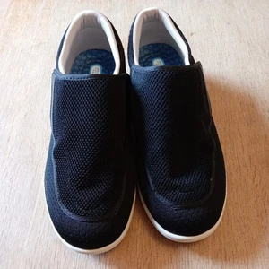Youyun Black Fabric Orthopedic Comfort Riptape Fastening Wide Shoes UK 8.5 EU43 - Picture 1 of 8
