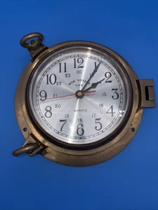RELOJ NÁUTICO CUARZO 6” 8.5” 4 LIBRAS VINTAGE LATÓN AGUJERO PUERTO ENVÍO TIEMPO PROBADO - Imagen 1 de 3