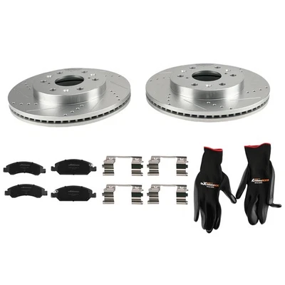 Rotores de freno delanteros + Kit de pastillas de freno para GMC Sierra 1500 2005-2018/Yukon 2008-2020 Foto 1 de 4