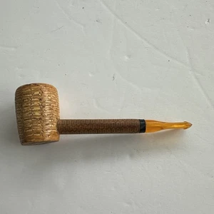 Missouri Meerschaum Corn Cob Pipe Straight Yellow Stem Never Smoked Out Tilt - Picture 1 of 9