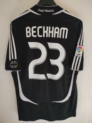 REAL MADRID 2006-2007 away Beckham 23 BenQ camiseta shirt trikot maillot M - Imagen 1 de 4