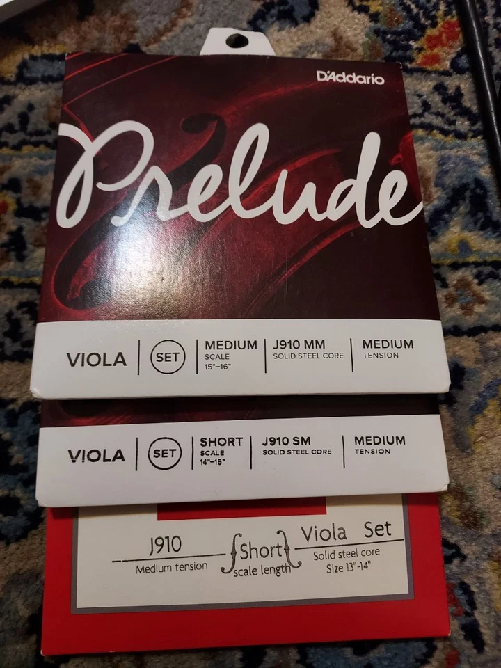 D'Addario Prelude Series Viola String Set 910M 13"-14"-15"-16" over 16 Available - Image 1 of 1