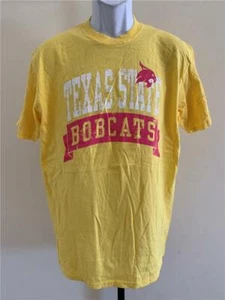 New Texas State Bobcats Mens Size L Large Yellow Shirt - Picture 1 of 3
