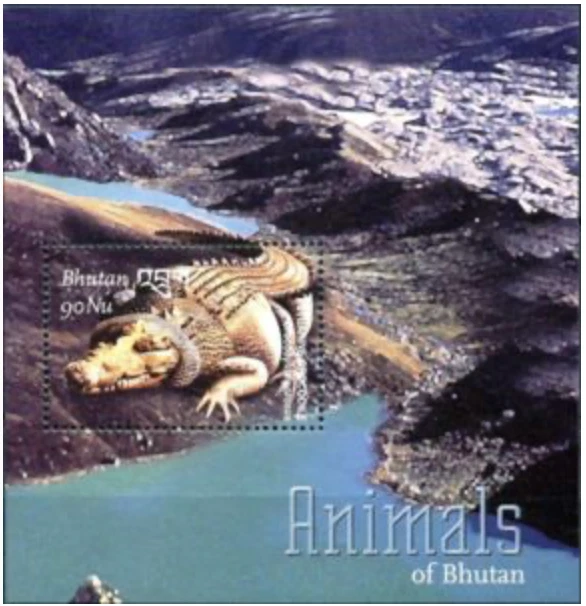 Bután #MiBl459 MNH S/S 2003 cocodrilo Poroso Himalaya [1381] Foto 1 de 1