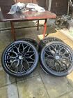BRAND NEW With TYRES 20" VOSSEN STYLE HF2 108 ALLOY WHEELS FITS BMW 5X120 BLACK