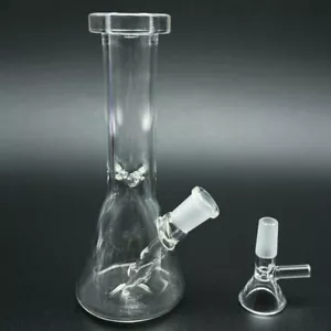 Bong in vetro Pyrex 5" filtro incorporato narghilè tubo acqua fumo raccolta ghiaccio con ciotola - Foto 1 di 8