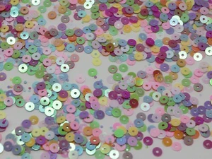 10000 Mixed Color 4mm Flat Round loose sequins Paillettes sewing Wedding craft - Picture 1 of 6