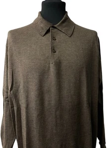 Men's Vintage 90s long-sleeved Polo Sweater by Gran Sasso | Size EU 54 - Picture 1 of 11