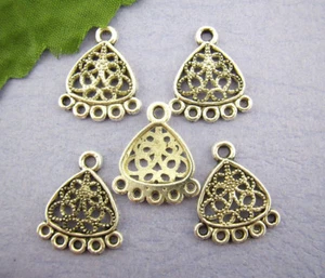 LOT von 10 dunklen SILBER ANHÄNGER STECKER 1 BIS 5 Perlen Anhänger 22x18 mm - Bild 1 von 1