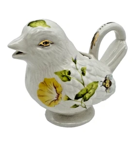 GRACE'S TEAWARE Jarra Crema Pequeño Pájaro Gorrión Abejas Floral 2oz - Imagen 1 de 10