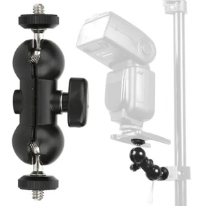 Multi-function Double Ball Head Shoe Mount Adapter Magic Arm 1/4" Screw - Picture 1 of 10