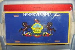 NOS Pennsylvania State Flag License Plate Nice Graphic Design & Heavy Duty Tag - Picture 1 of 2