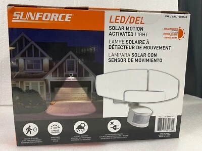 Luz de seguridad de movimiento solar Sunforce 1500 lúmenes detección 30 pies 1900548 Foto 1 de 4