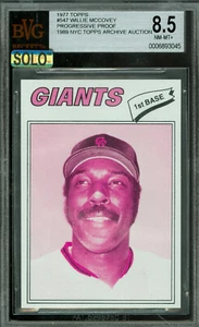 1977 TOPPS LOA #547 WILLIE McCOVEY HOF PROOF BGS 9 MAC SOLO FINEST $850 CARD * - Bild 1 von 8
