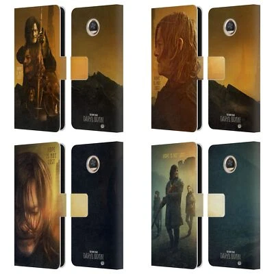 ХОДЯЧИЕ МЕРТВЕЦЫ: DARYL DIXON КЛЮЧ ИСКУССТВА КОЖАНЫЙ КНИЖНЫЙ ЧЕХОЛ ДЛЯ ТЕЛЕФОНОВ MOTOROLA - Изображение 1 из 4