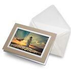 Greetings Card (Biege) - Beautiful Lighthouse Ocean #2742