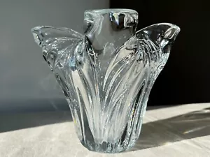 VINTAGE / MID CENTURY 1960's GLASS ART VASE glass vase Crystal Vase - Picture 1 of 15