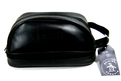Kit de viaje bolsa de afeitado/aseo Penguin para hombre negra nueva con etiquetas Foto 1 de 4