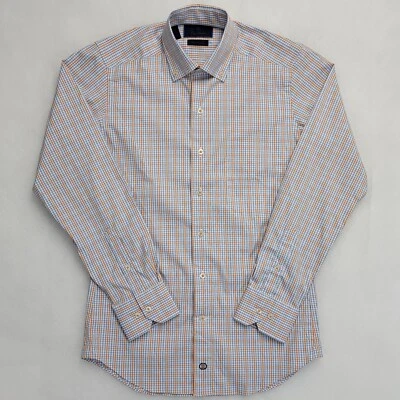 David Donahue Men's Performance Stretch Button-Up Shirt Sz S Check Smart Casual - Image 1 of 4