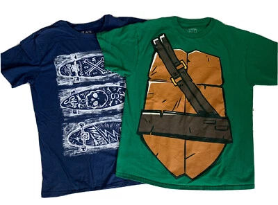 Lot of 2 Boys Turtles & Children Place Short Sleeve T-Shirt S/M Xl - Image 1 of 4