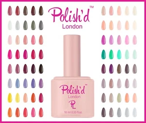 GEL NAIL POLISH HEMA FREE 10 ML POLISH'D LONDON UV/LED HYBRID MANICURE SOAK OFF - Picture 1 of 74