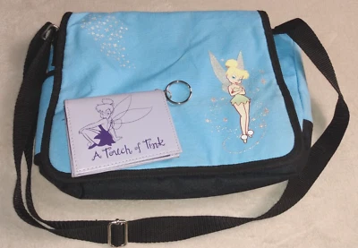 Bolso Bandolera Bandolera Azul Disney Campanilla y Cartera Bolso sin asas Púrpura 11" x 9" Foto 1 de 4