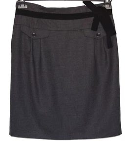 NWT Philosophy by Alberta Ferretti $475 Gray Wool Skirt Size 8 - Picture 1 of 8