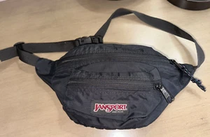 Vintage 90's JANSPORT Walkpak Fanny Belt waist pack Black Made in USA EUC - Picture 1 of 6