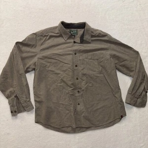 Woolrich Shirt Mens XXL Brown Olive Long Sleeve Button Down Rugged Workwear - Picture 1 of 6