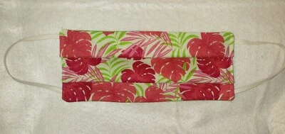 Handmade Adult Tropical Hawaiian  Cloth Face Mask Cotton Reusable Washable - Image 1 of 2