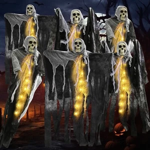 Halloween Party Outdoor Decorations Garden Decoration Ghost Skull Light String - Picture 1 of 12