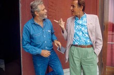 Italian singer songwriter actor & director Renzo Arbore talkin- 1983 Old Photo