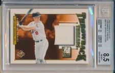 2002 Donruss Elite Cal Ripken Jr Throwback Threads Jersey Card BGS 8.5 #047/100