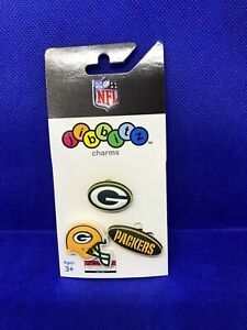 NFL Licensed Green Bay Packers 3 Pack Authentic Shoe Charms (NEW)