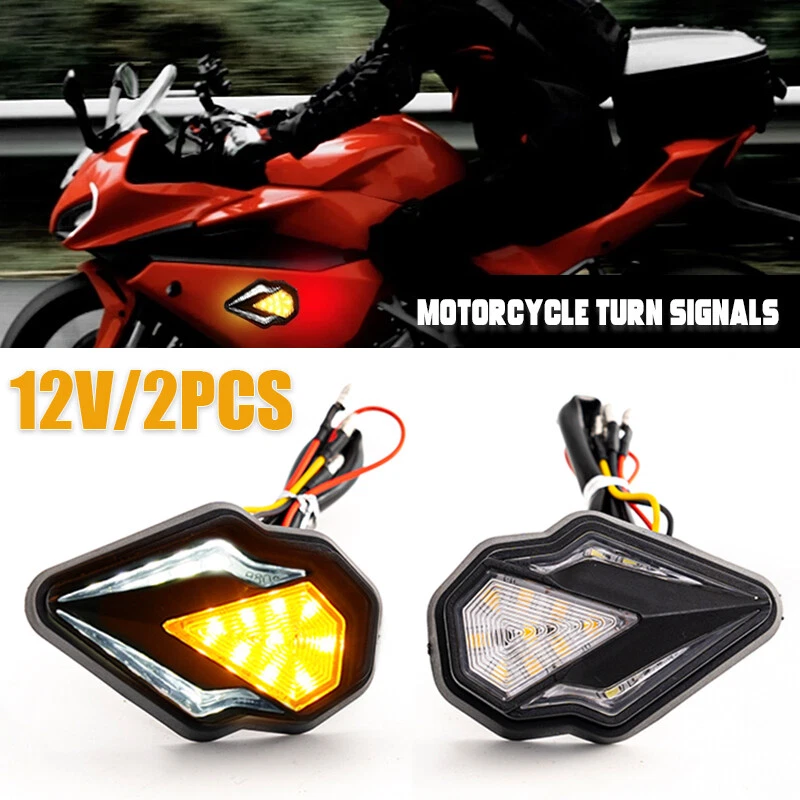 For Universal Motorcycle Amber White LED Turn Signal Indicator Blinker Light 12V - Image 1 of 4