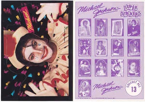 Michael Jackson Carte Autocollant #11 TOPPS GIANT Sticker Collection Card 1984 - Imagen 1 de 1