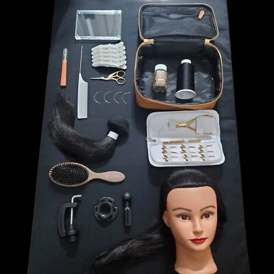 Hair Extension Practice Learning  School Sew In Hidden Bead Cosmetology Bundle - Image 1 of 4