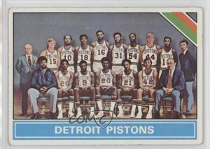 1975-76 Topps Checklist Detroit Pistons Team #208