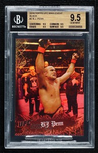 2010 Topps UFC Main Event Black /188 BJ Penn #2 BGS 9.5 GEM MINT