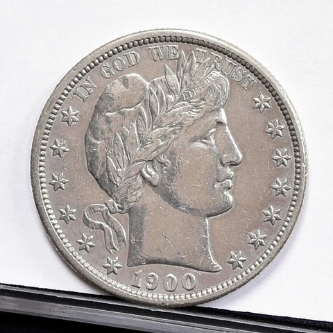 1900-S Barber Half Dollar - AU Details (#47261-L) Cover