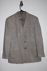 Black & Tan Herringbone Chaps Ralph Lauren 100% Silk Sport Coat  44R Suit Jacket