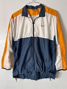 Vintage 90s Nike White Tag Colorblock Blue/Gold Windbreaker Jacket Size M - Bild 1 von 10