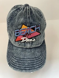 Baseballkappe Denim Distressed American Eagle 80er/90er Beach Daze Säure verstellbar - Bild 1 von 5